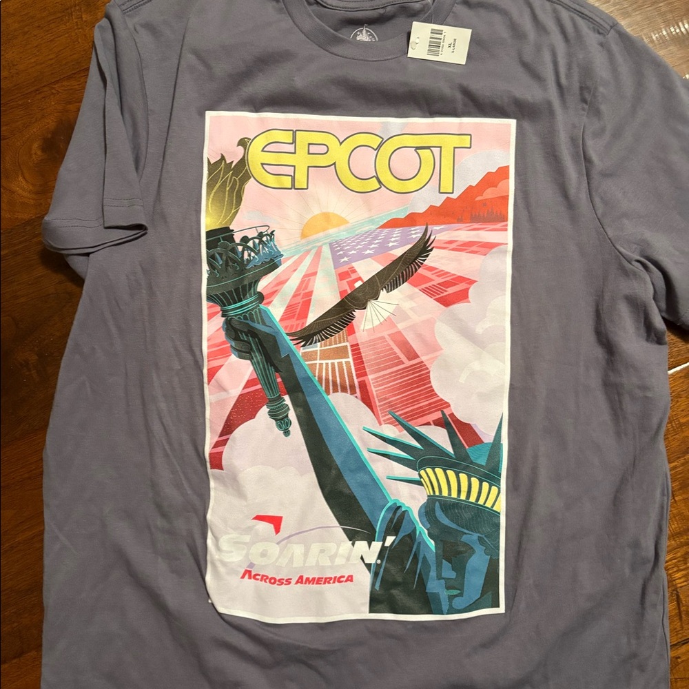 NWT Soarin Across America EPCOT Disney T Shirt XL